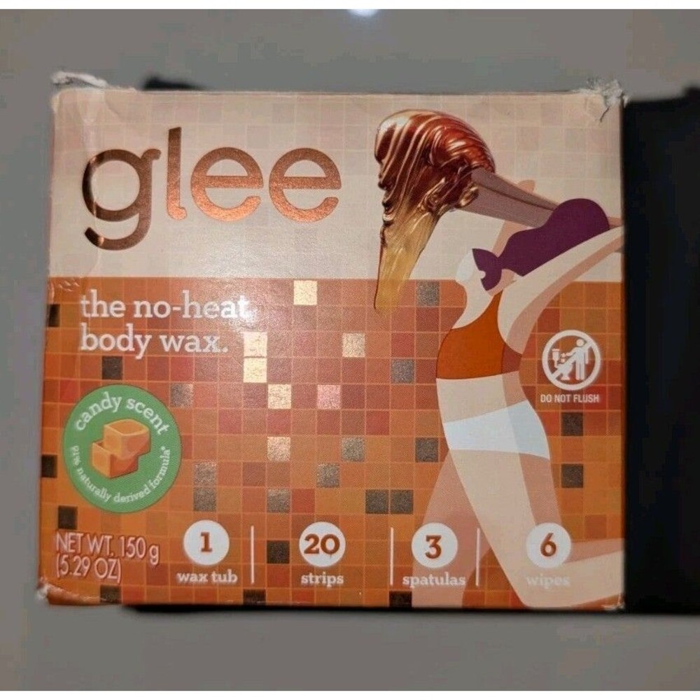 Glee Caramel Body Wax Starter Kit for Women, Candy Scent, 5.29 oz Open Box